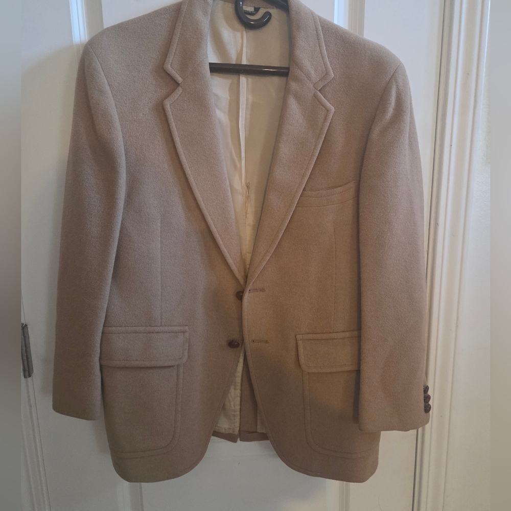 Mens Vtg Clippers Craft Desmonds Blazer‎ 100% Camel Hair